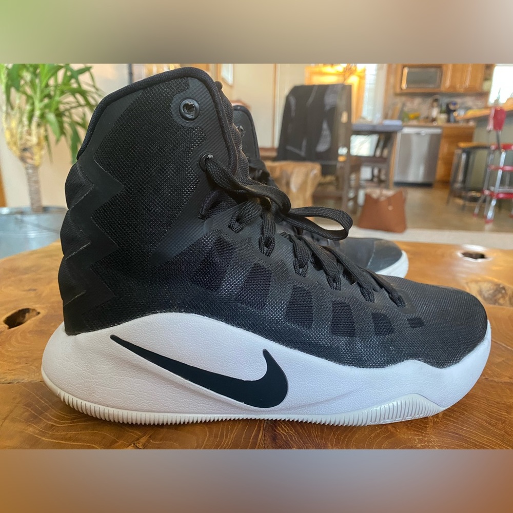 Nike Zoom Hyperdunk high top basketball shoes.